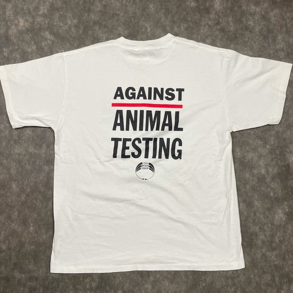 Better World Other - Vintage AGAINST ANIMAL TESTING Single Stitch T-shirt Size XL Recycled Cotton